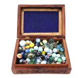 Lot 234 Lovely Group Lot of WWI Era Marbles in Box
