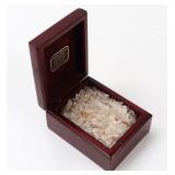 Lot 245 Fine Collection of Crystal Quarts Terminals in a Commemorative Maple Wood Box