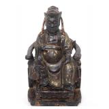 Lot 309 Early Wood Carved Seated Buddha