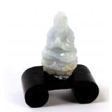 Lot 352 Lovely Chinese Jade Style Guanyin Miniature Figurine wStand