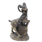 Lot 370 Chinese Money Goat Metal Statue