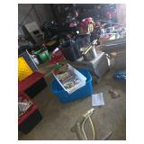 Shop Work Bench with tools and supplies