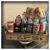 Vintage Pepsi Crates, Cans & Bottles