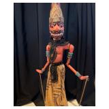 3 ft Tall Wayang Indonesian Hand Carved & Painted Wood Puppet