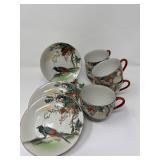 51 AntiquePorcelainJapaneseHandpaintedCups&Saucers