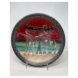 2 KenyanCarvedSoapStoneGiraffeMotifArtBowl