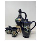 14 VintageFinestChinaHandpaintedCobaltHostessSet