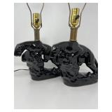 18 PairofMidCenturyPhilMarBlackPantherTableLamps