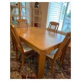20 ParsonsOakDiningTable&6CaneBackChairs
