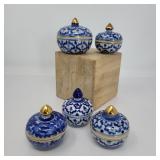 130 FiveMiniJarsFromThailand