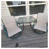 146 PatioTable&TwoTropitoneChairs