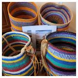 154 KenyanArtisanHandWovenBasketsCollection&PMwangiGiraffeArt