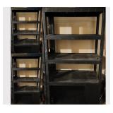 189 Three5TierBlackPlasticShelves
