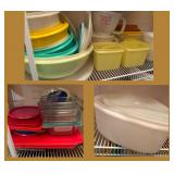 210 VintageTupperware&GlassPyrexBakers