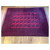 6 Vintage11FootAfghanTribalRedHandmadeAreaRug