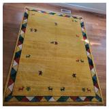 16 TumericHandKnottedRugIndia