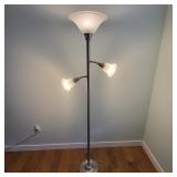 40 ThreeWaySilverMetalFloorLamp