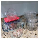 72 PyrexGlassBakewareBowls&32ozMeasuringCup