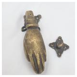 100 AntiqueBrassHandDoorKnocker