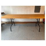 142 Long81WoodBuffetTableFoldingLegs