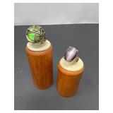 10 VintageCatsEye&AmmoliteArtDecoRing