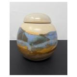 11 ClayHandpaintedUrnSignedByHebe