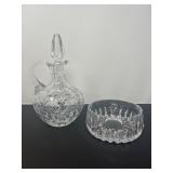 55 SolidCrystalDecanterandBowl