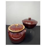 88 HullBeanPot&MarcrestStonewarePot