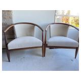 Pair MCM Horseshoe Chairs