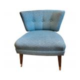 MidCentury Kroehler Curved Teal Blue Chair