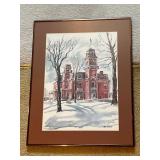 Paul Norton Watercolor Lithograph Terrace Hill