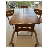 Heywood Wakefield Style Dining Table & Chairs