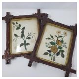 Vintage Adirondack Wood Leafed Frames