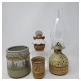 Kampu Pottery Angel, Hurricane Lamp & More