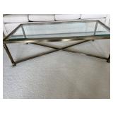 Glass & Bronzed Metal Coffee Table