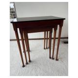 Traditional Bombay Mahogany Nesting Tables