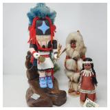 Sleepy Eye Eskimo Doll & Morning Star Carving