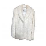 Vintage White Rabbit Fur Jacket - Size L