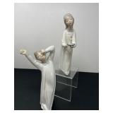 Two Lladro Figures "Boy Awakening" & "Girl with Candle"