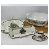 2 Qt Corningware La Marjolaine Baker & Spode "Cookies for Santa"