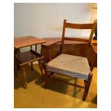 Vintage Shaker Style Chair & Mid Century Maple Side Table