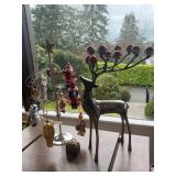 Silver Deer & Tree with Ornaments - S/P Godinger	