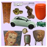Lavender Fields Forever Auction- Fiat, Jewelry, Quirky Collectibles and Garden Art