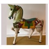 Antique Stationary Carved Carousel Horse