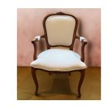 Mid Century Louis XV Style Spoon Back Side Chair