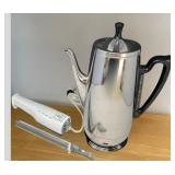 Vintage G.E. Coffee Percolator & Electric Knife - Working