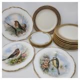 Gold Trim Hand Painted VTG Plates-San Marco, Rosenthal, Royal Albert