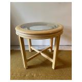 Drexel Heritage Glass Top End Table