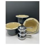 Trio LeCreuset Cheese Fondue Pots & Burners