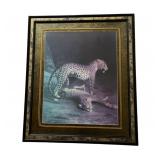 Two Leopards Playing in the Exeter Change Menagerie By Jacques-Laurent